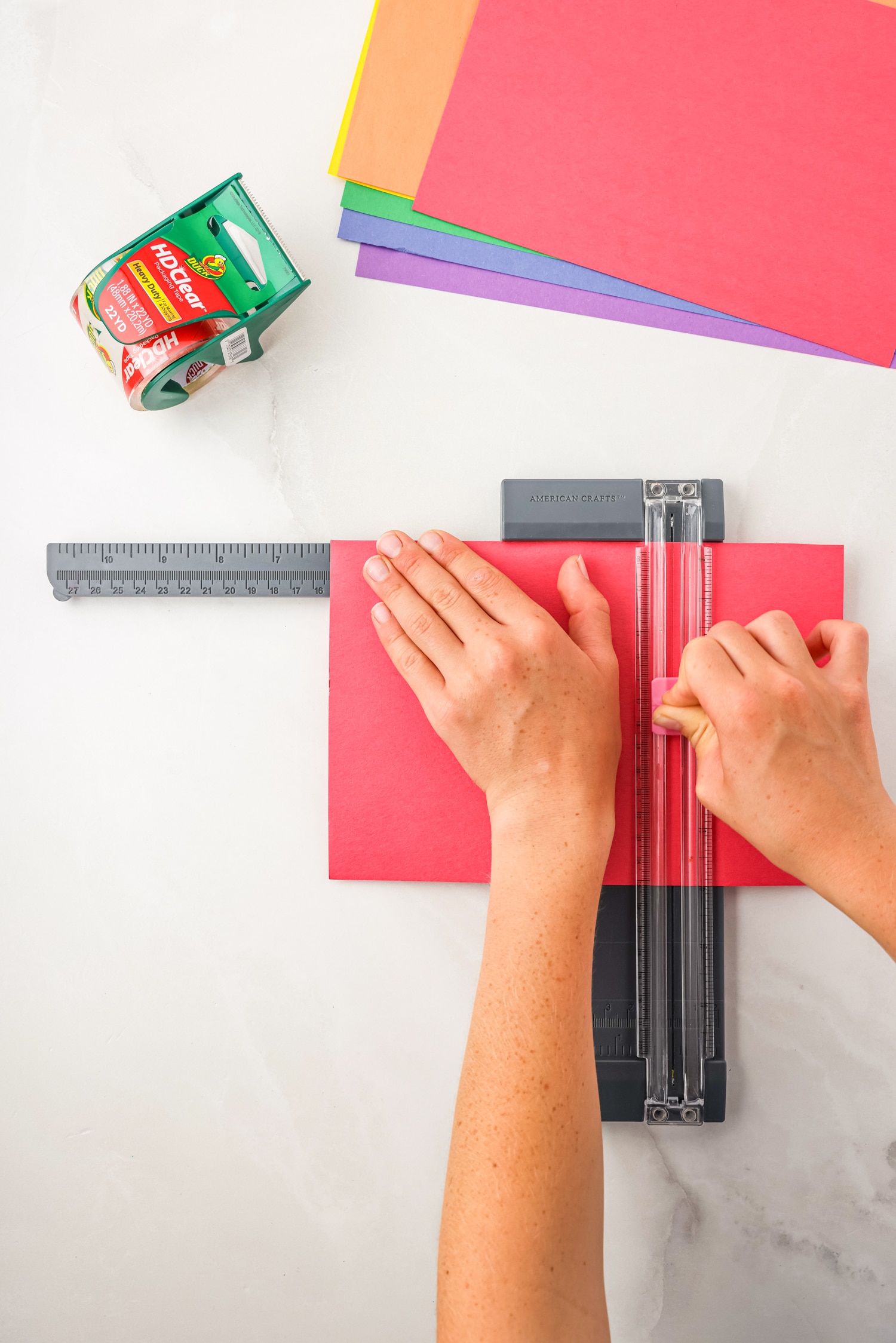 Cut your paper into a 6X6 square sheet of paper.