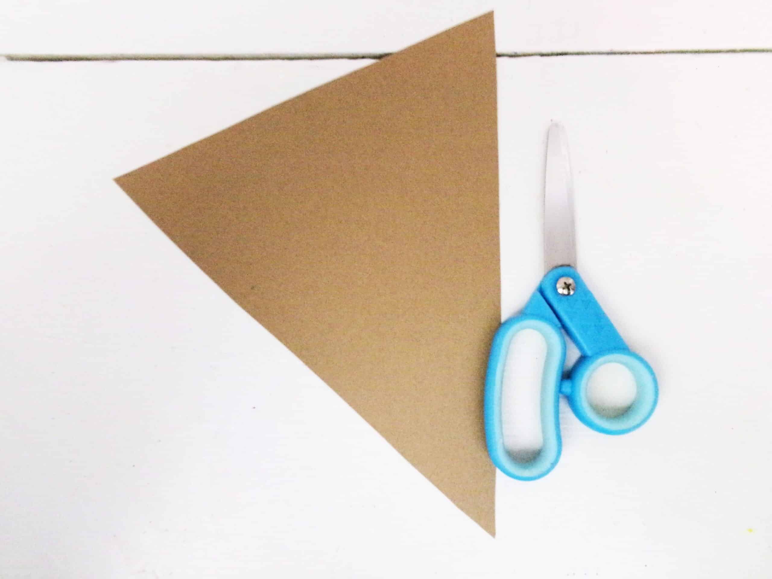 Cut out the Cone on brown cardstock paper.