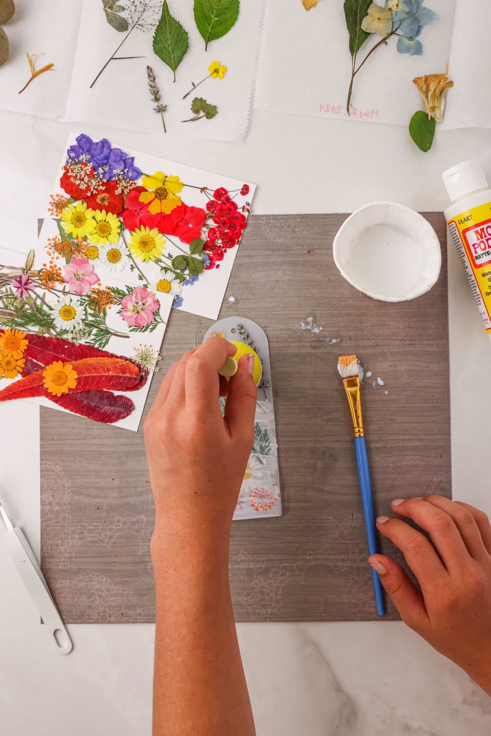 Some flowers might be better with a paint dauber than a paint brush.