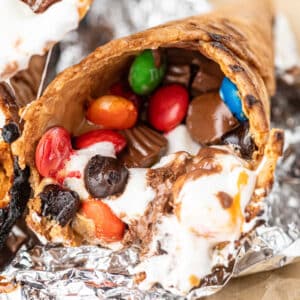 Closeup Square Image of Campfire Cones