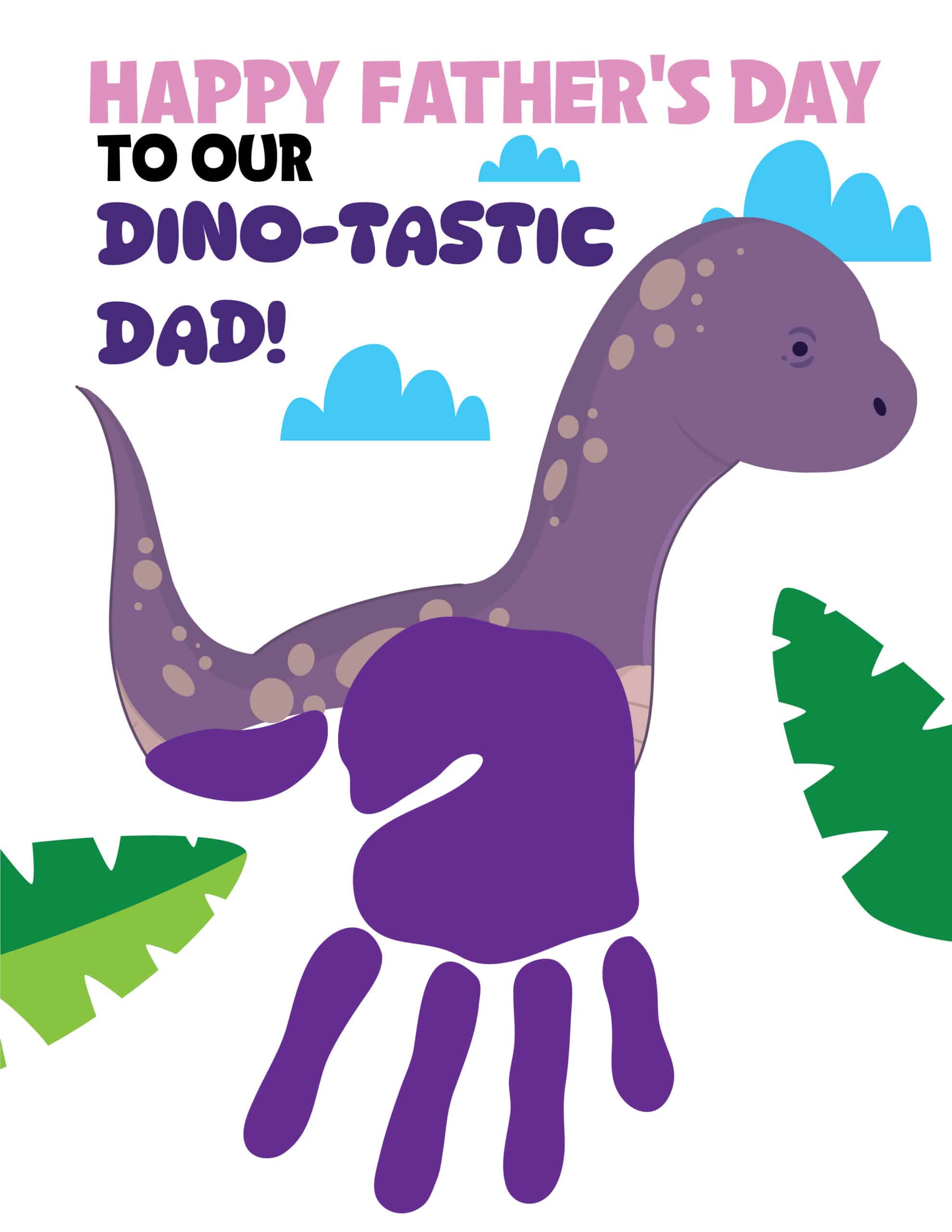 Dino-Tastic Handprint Art Printable