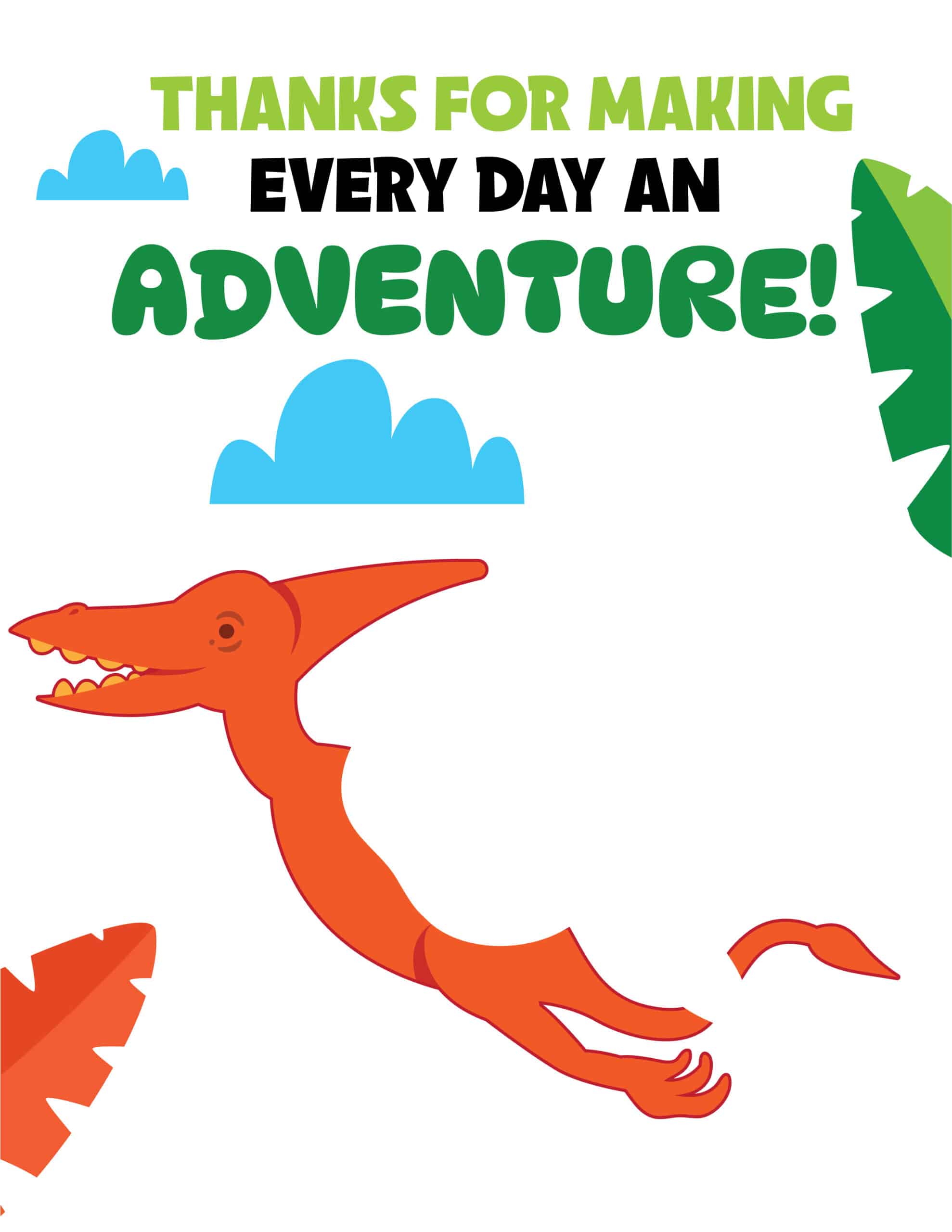 Everyday Is an Adventure Dino Handprint Art