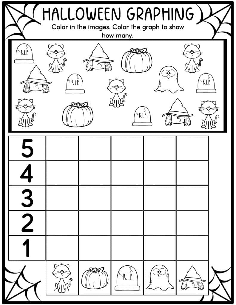 Halloween Image Graphing Worksheets