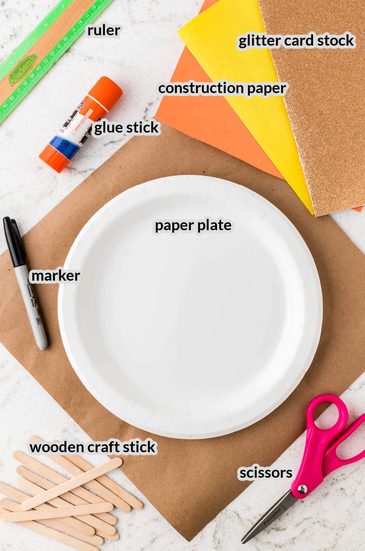 Candy Corn Craft supplies