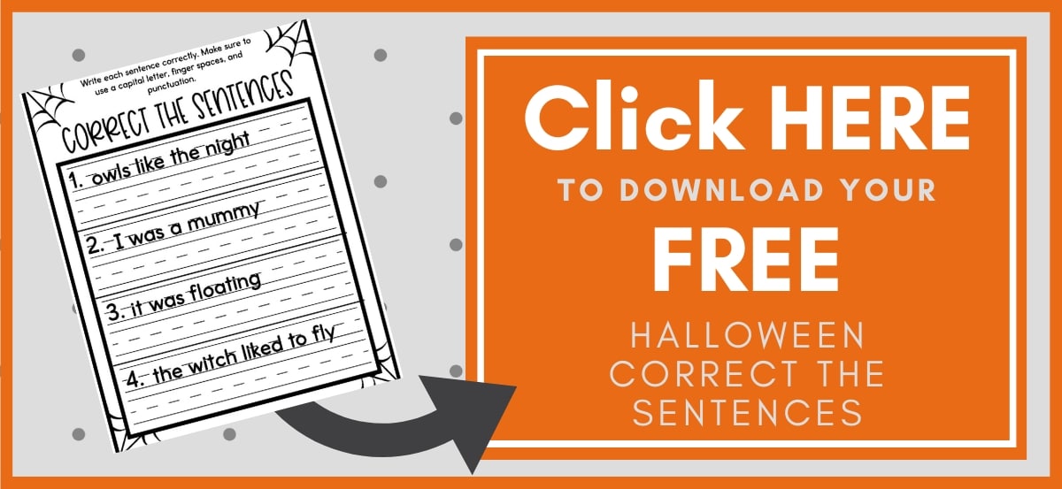 Halloween Correct the Sentences