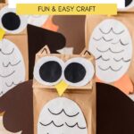 Paper Bag Owl Craft KAZ Pin