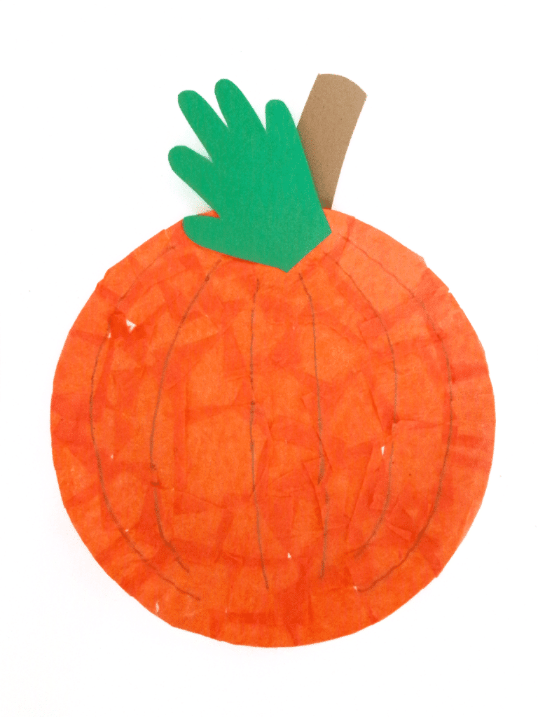 Attach the handprint by the stem to make a leaf.