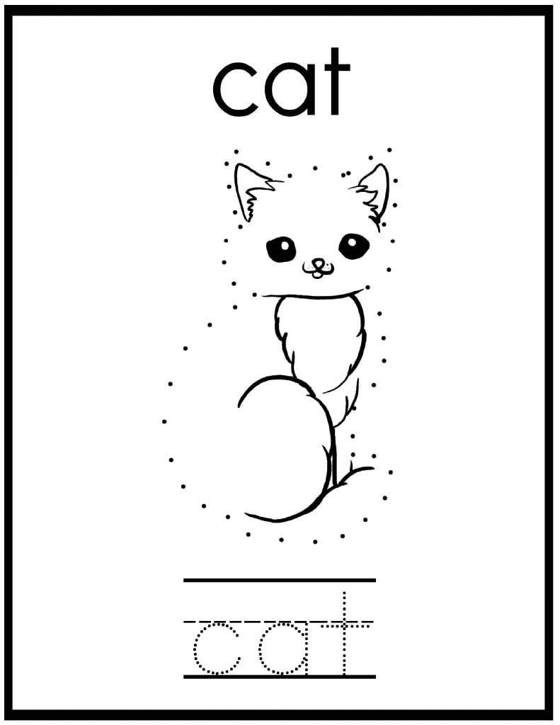 Cat dot to dot worksheet