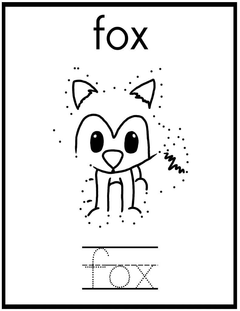 Fox dot to dot worksheet
