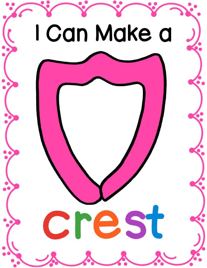 Crest Shape Playdough Mat