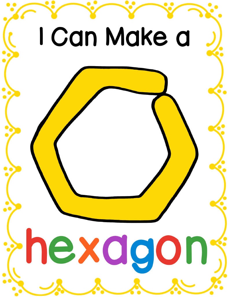 Hexagon Shape Playdough Mat