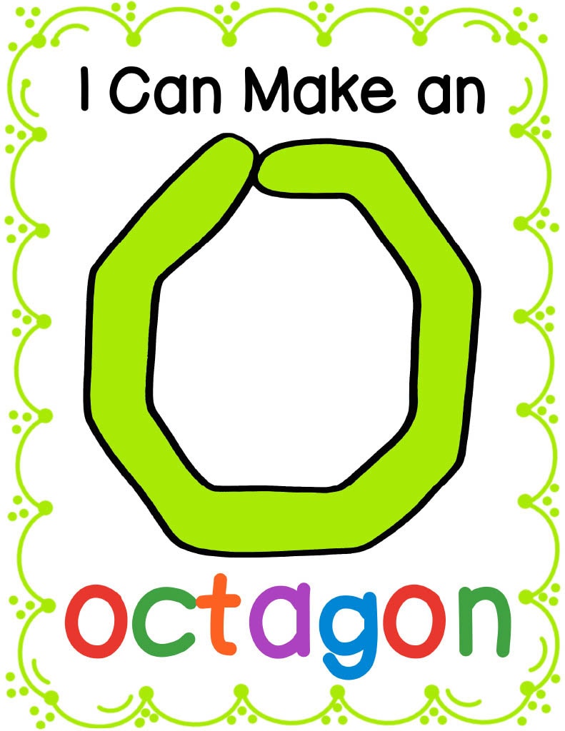 Octagon Shape Playdough Mat
