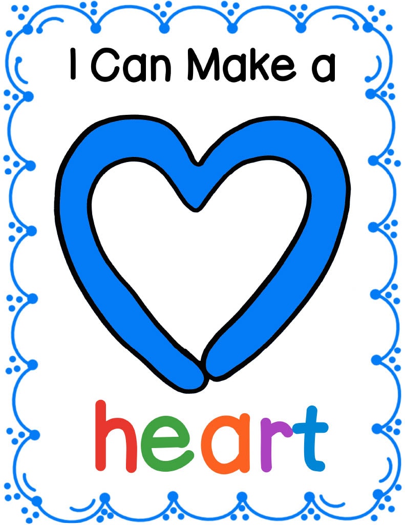 Heart Shape Playdough Mat