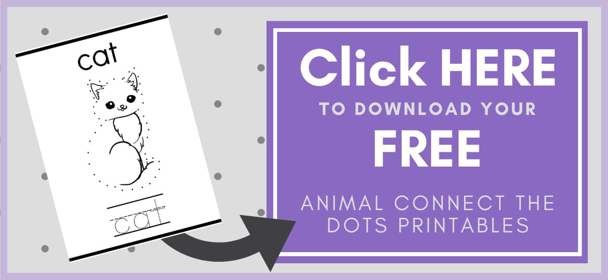 Animal Connect the Dots - Printable Button