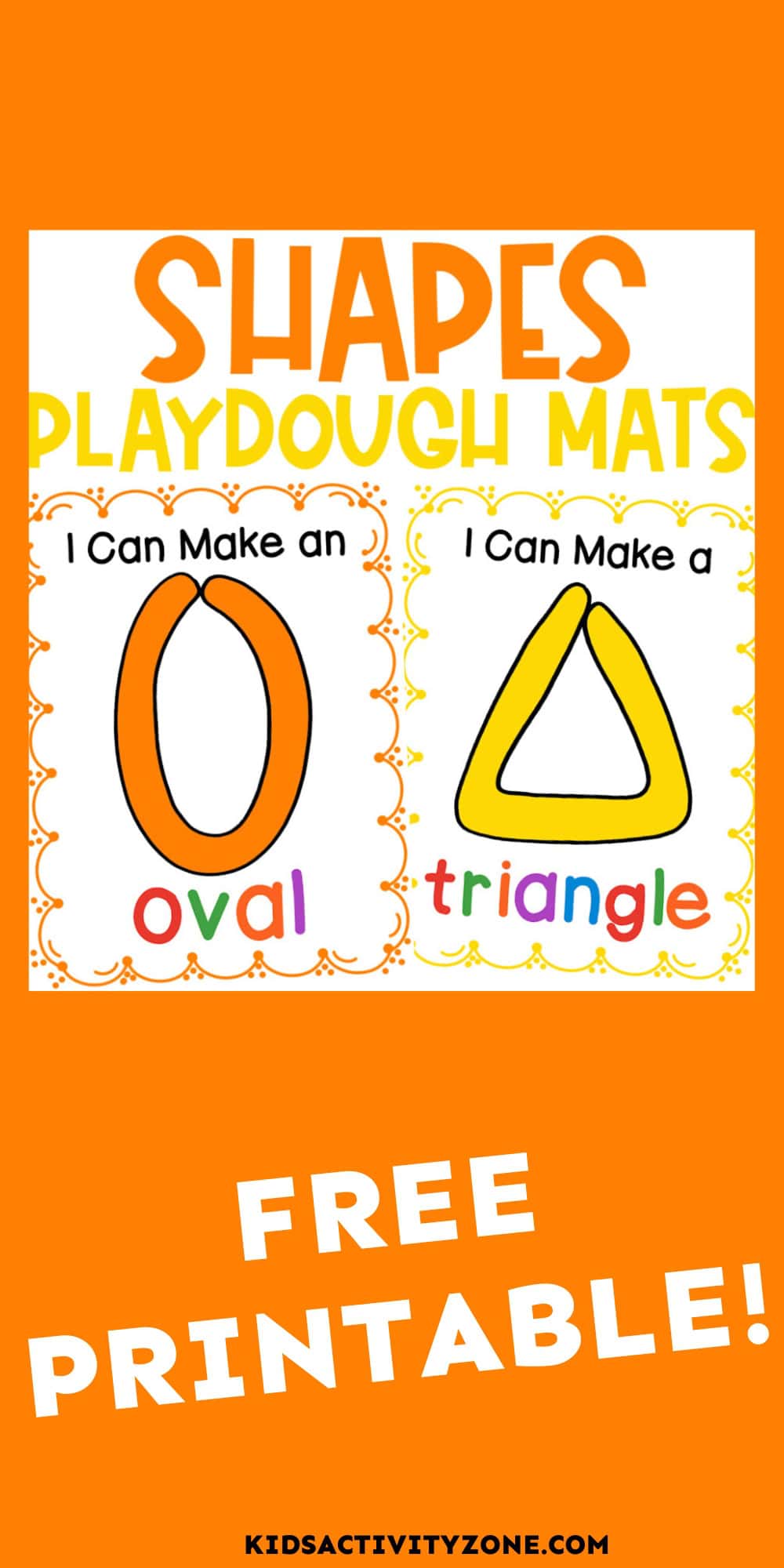 Shape Playdough Mats - Kids Activity Zone image.