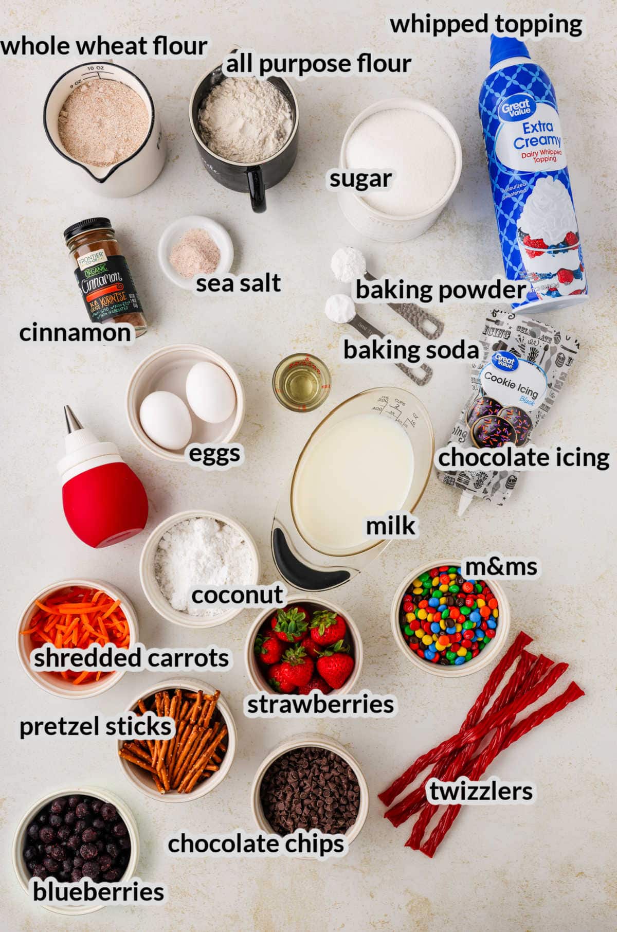 Snowman Pancakes Ingredients