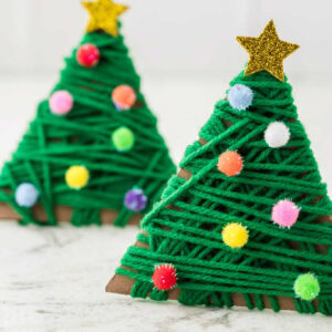 Yarn Wrapped Christmas Tree Square Image