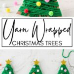 Yarn Wrapped Christmas Trees KAZ Pin Image
