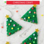 Yarn Wrapped Christmas Trees KAZ Pinterest Image
