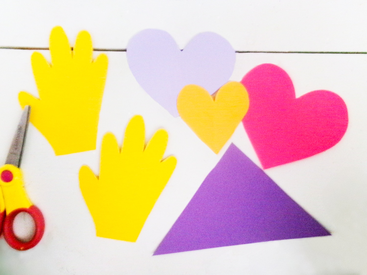 Cut out the fin and hearts on cardstock color of your choice.