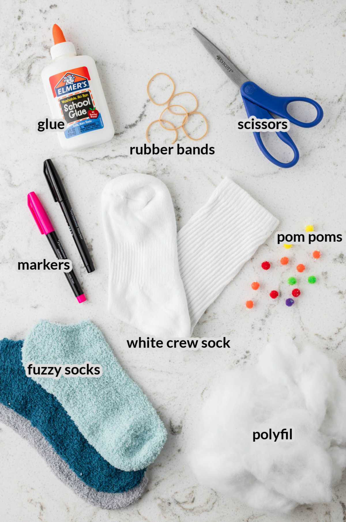 Snowman Sock Craft Supply Image