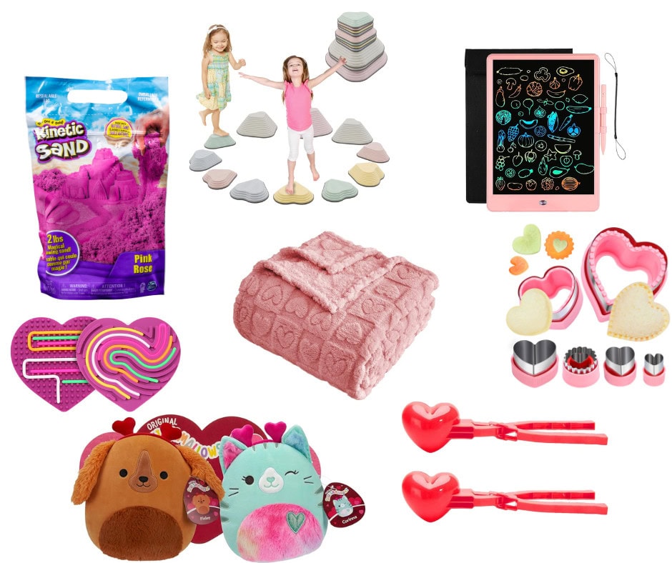 Collage of all age Valentines Day gifts.