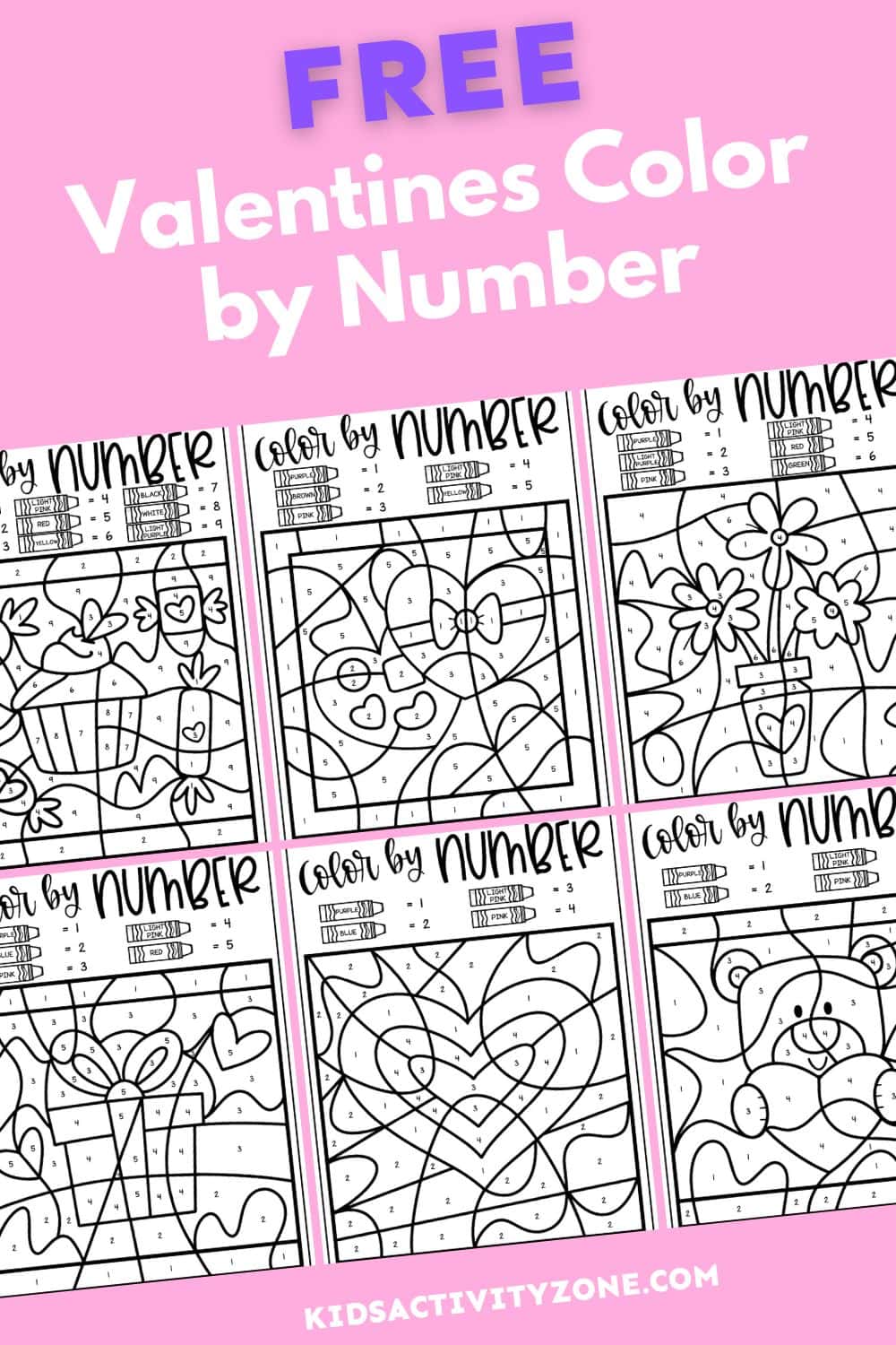 Valentines Color By Number - Featured Image