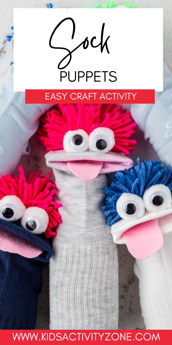 How to Make Sock Puppets (Easy No-Sew Craft for Kids) - Kids Activity Zone