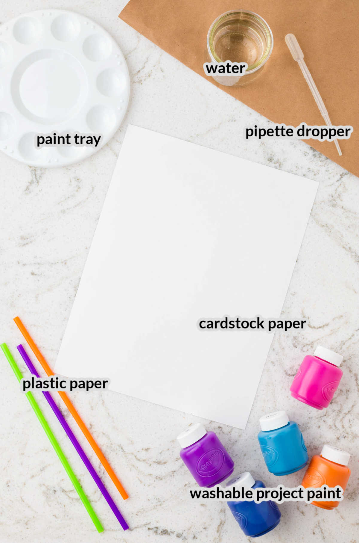 Blow Painting With Straws Supply Image