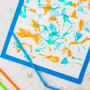 Blow Painting with Straws Square Image