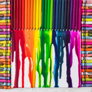 Melted Crayon Art Square Image
