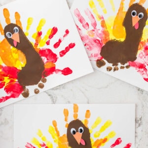 Handprint and Footprint Turkey Craft Square Image