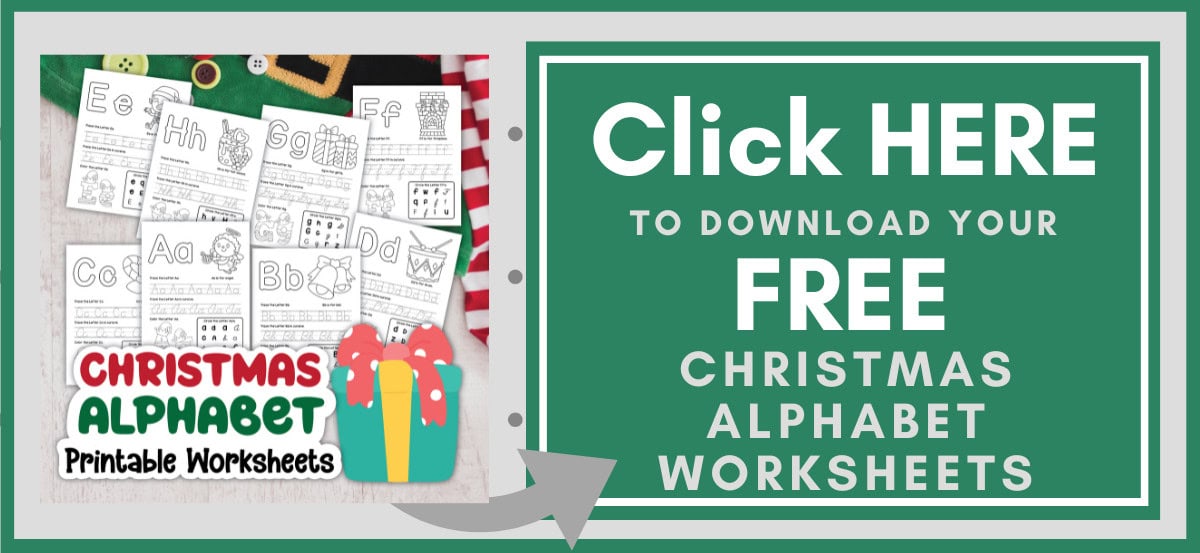 Christmas Alphabet Worksheets printable button