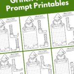 Grinch Writing Prompt Free Printable collage featured image