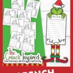 Grinch Writing Prompt Free Printable Pinterest image