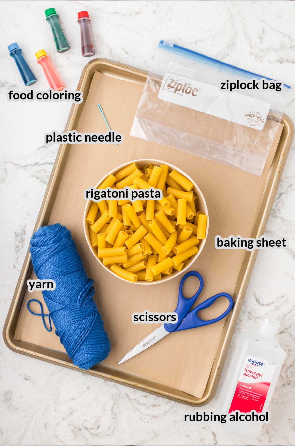 How To Make Pasta Necklaces Supply Image